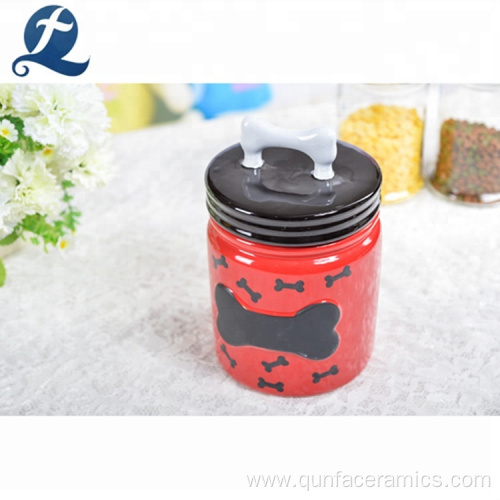 Pet Food Storage Ceramic Jars With Lids